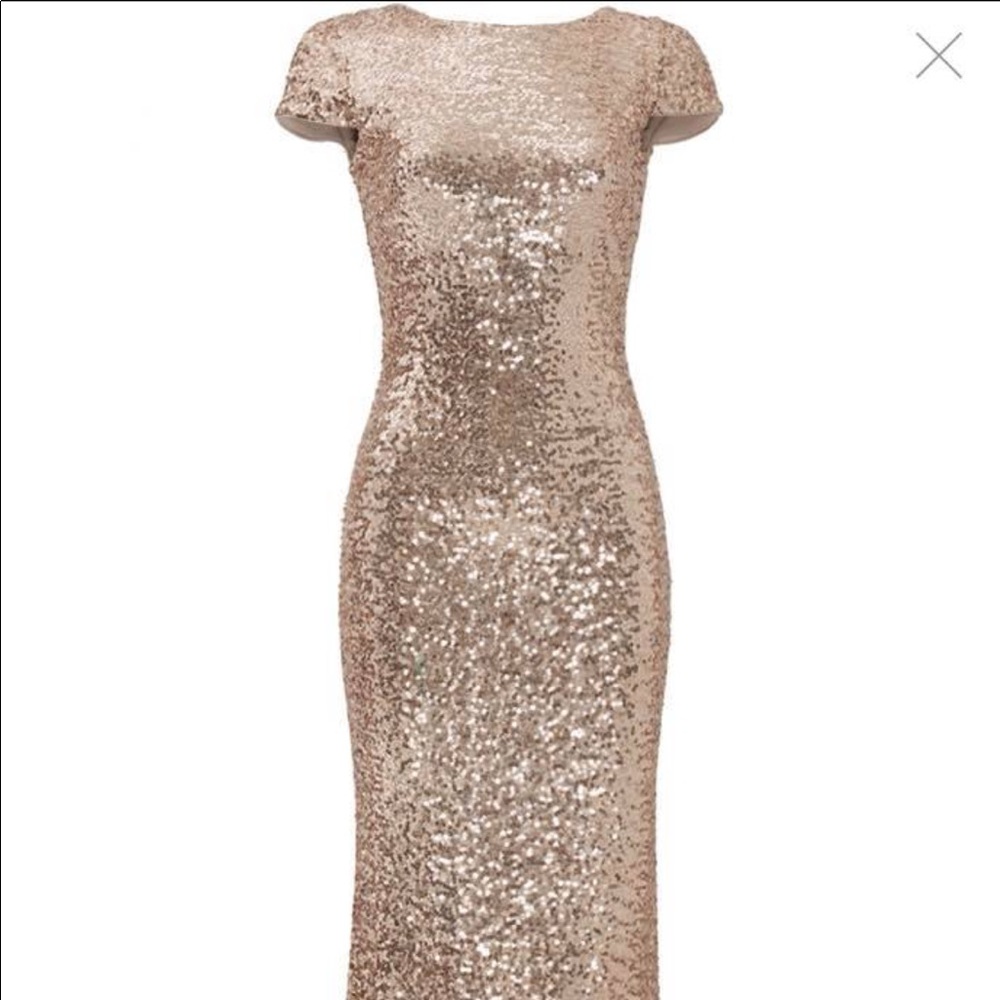 Badgley Mischka Award Winner Gown - Rose Gold NWOT